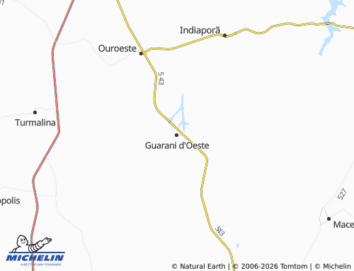 Mapa MICHELIN Guarani d'Oeste - ViaMichelin