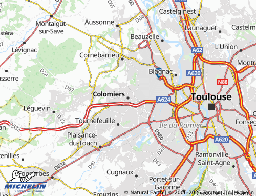 Carte MICHELIN Colomiers - ViaMichelin