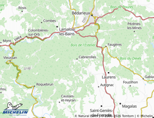 MICHELIN Cabrerolles map - ViaMichelin