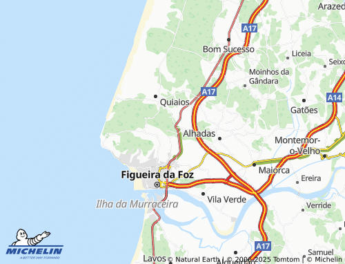 MICHELIN Cumeeira map - ViaMichelin