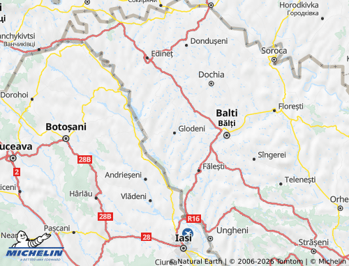 MICHELIN Glodeni map - ViaMichelin