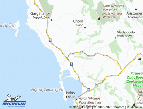 MICHELIN Koryfasi map - ViaMichelin