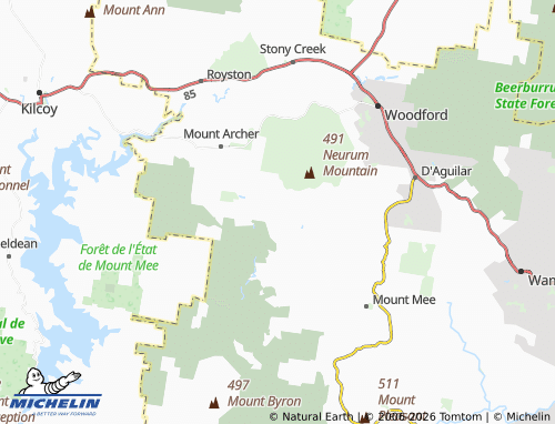 Mapa MICHELIN Mount Delaney - ViaMichelin