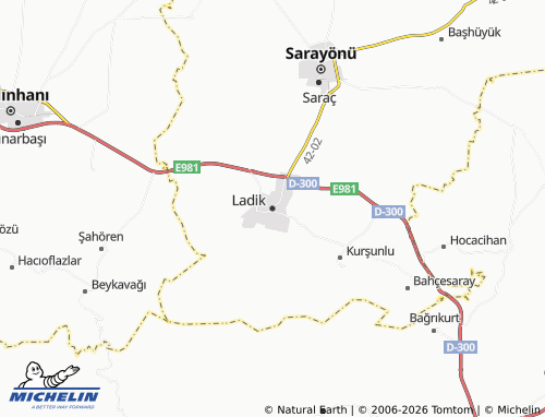 Mappa MICHELIN Ladik - ViaMichelin