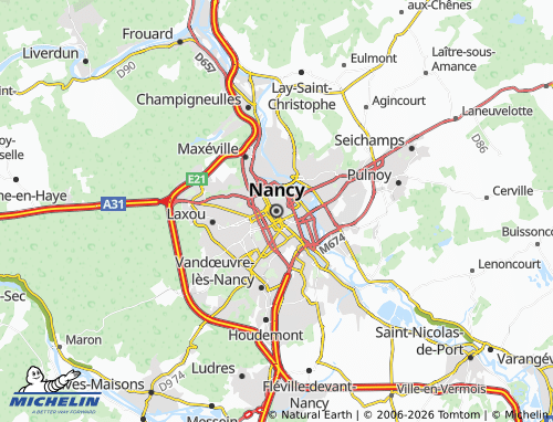 MICHELIN Nancy map - ViaMichelin