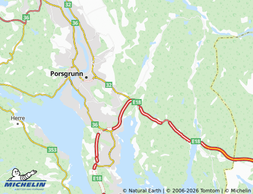 MICHELIN Bjørbekk map - ViaMichelin