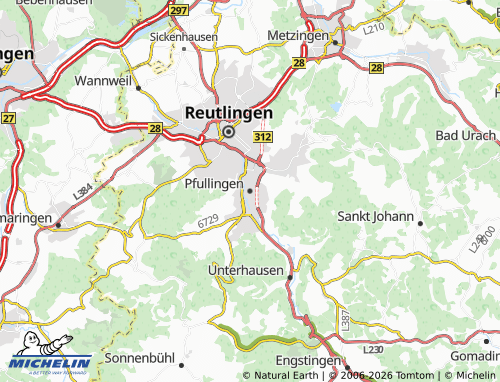 Carte MICHELIN Pfullingen - ViaMichelin
