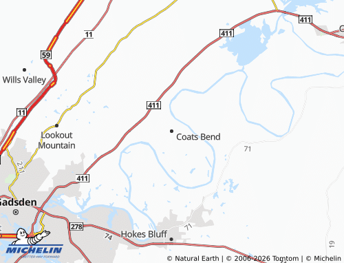 Kaart MICHELIN Coats Bend - ViaMichelin