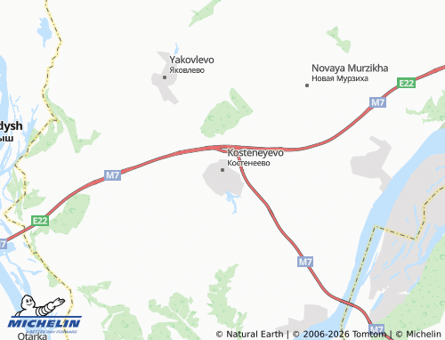 MICHELIN-Landkarte Kosteneyevo - ViaMichelin