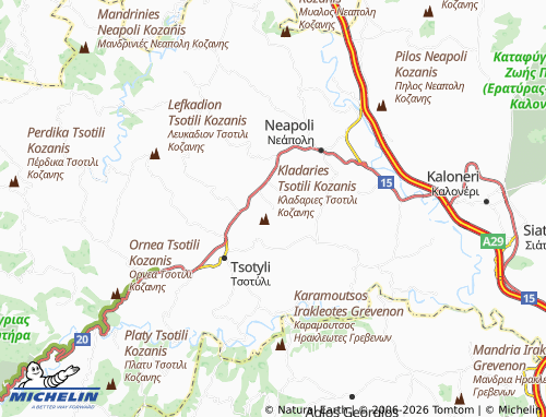 Carte MICHELIN Peristera - ViaMichelin