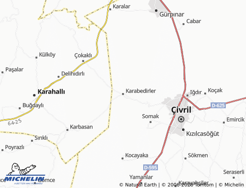 MICHELIN Karabedirler map - ViaMichelin