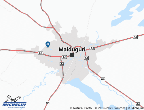 MICHELIN Maiduguri map - ViaMichelin