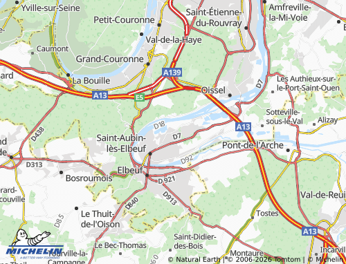 MICHELIN Cléon map - ViaMichelin