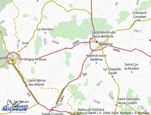 MICHELIN La Mélarbière map - ViaMichelin