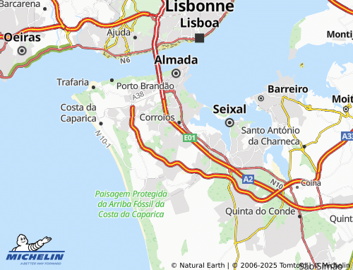 Mapa MICHELIN Vale de Milhaços - ViaMichelin