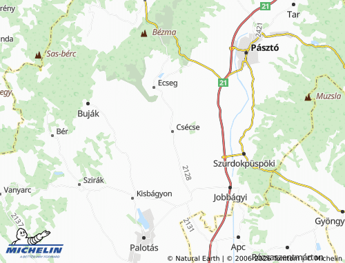 Mappa MICHELIN Csécse - ViaMichelin