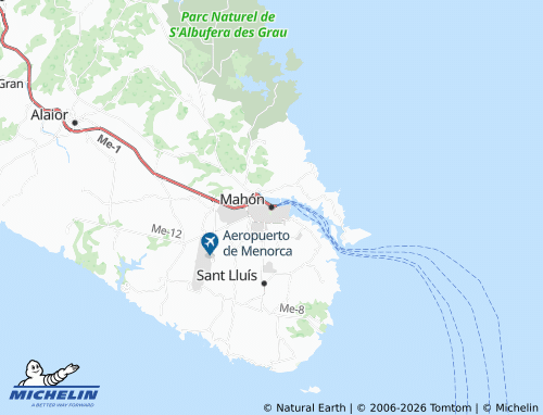 Carte MICHELIN Mahón - ViaMichelin