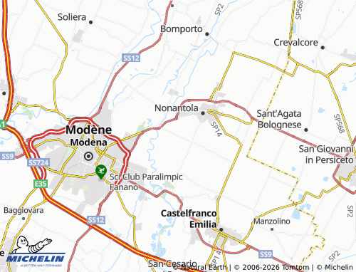 MICHELIN Bagazzano map - ViaMichelin