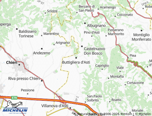 Mapa MICHELIN Buttigliera d'Asti - ViaMichelin