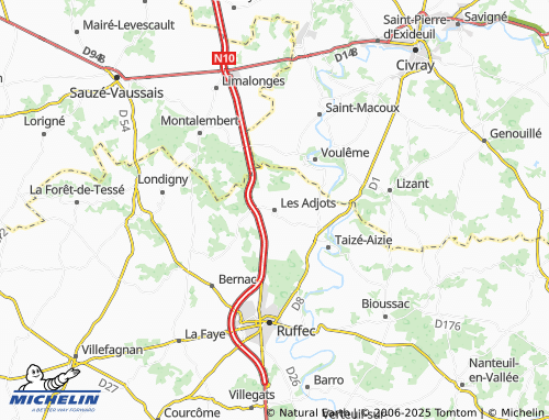 MICHELIN Les Adjots map - ViaMichelin