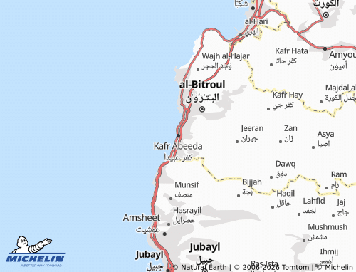 MICHELIN Kfar Abida map - ViaMichelin