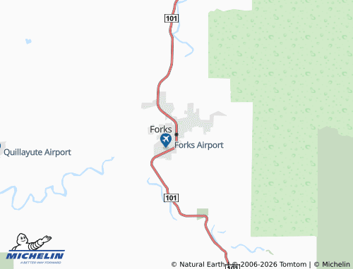 Mapa MICHELIN Forks - ViaMichelin