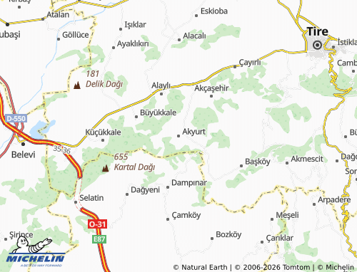 Mappa MICHELIN Akyurt - ViaMichelin