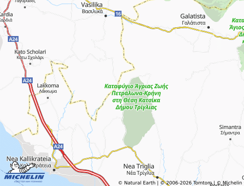 MICHELIN Krini map - ViaMichelin