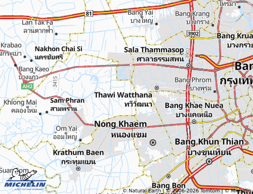 Kaart MICHELIN Krathum Lom - ViaMichelin