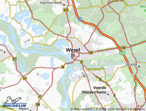 MICHELIN Wesel map - ViaMichelin