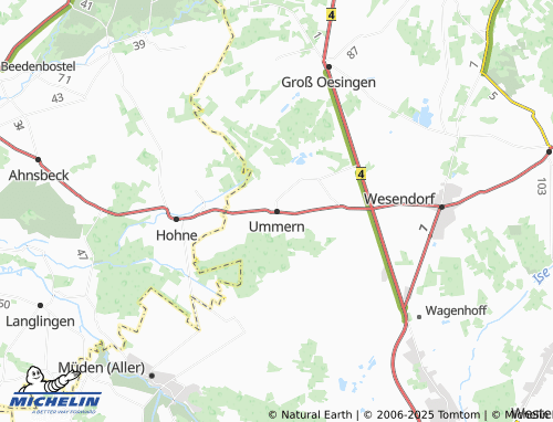 MICHELIN Ummern map - ViaMichelin