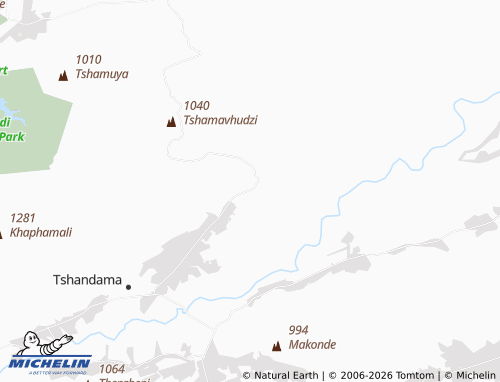 MICHELIN-Landkarte Tshidongololwe - ViaMichelin