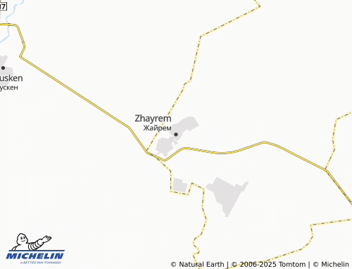 MICHELIN Zhayrem map - ViaMichelin