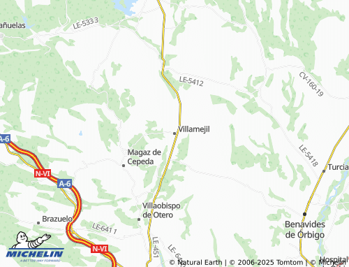 MICHELIN Villamejil map - ViaMichelin
