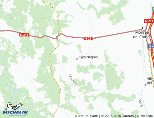 MICHELIN Ojos Negros map - ViaMichelin