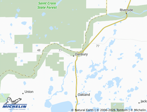 Mappa MICHELIN Danbury - ViaMichelin
