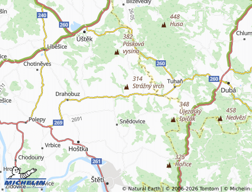 Mappa MICHELIN Velký Hubenov - ViaMichelin