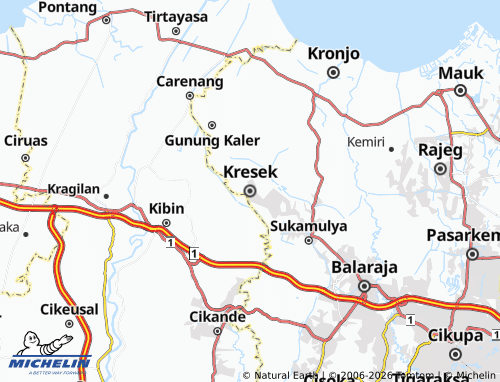 Kaart MICHELIN Kresek - ViaMichelin