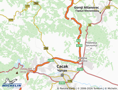 Mapa MICHELIN Milićevci - ViaMichelin