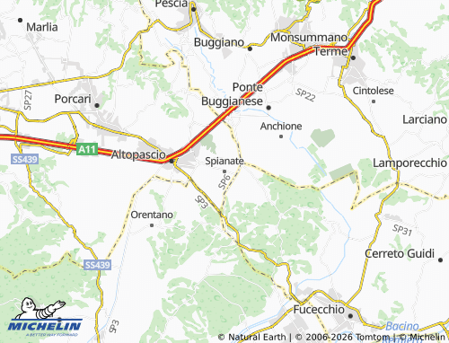 Mappa MICHELIN Spianate - ViaMichelin