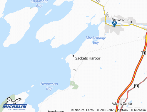Kaart MICHELIN Sackets Harbor - ViaMichelin