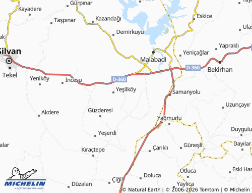MICHELIN Akçeltik map - ViaMichelin