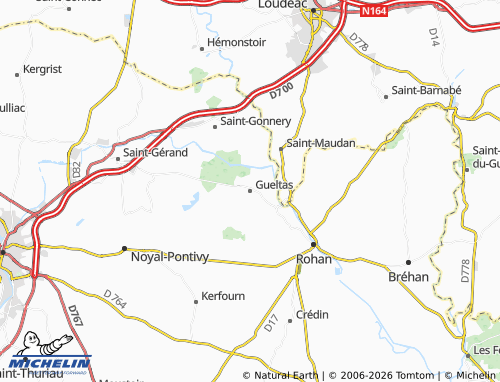 Mappa MICHELIN Gueltas - ViaMichelin