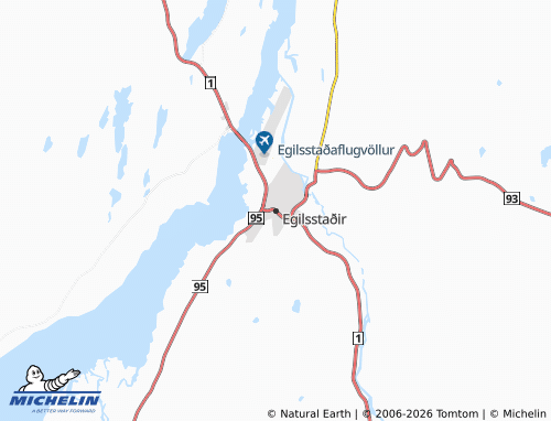 MICHELIN Egilsstaðir map - ViaMichelin