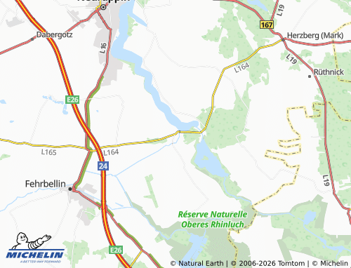 MICHELIN Wustrau-Altfriesack map - ViaMichelin