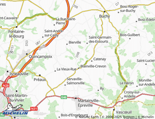 Mapa MICHELIN Crevon - ViaMichelin