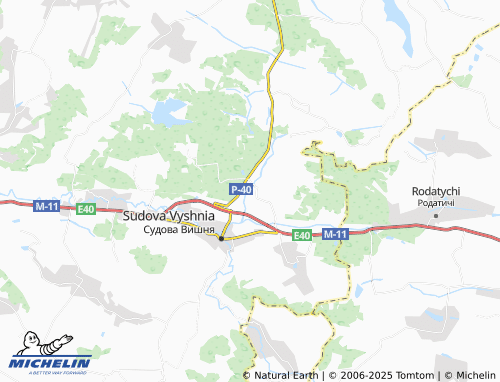 MICHELIN-Landkarte Bortiatyn - ViaMichelin