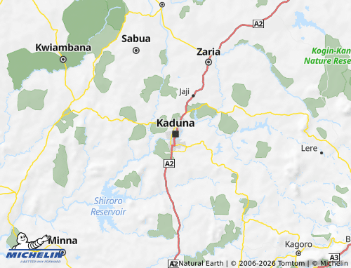 Mapa MICHELIN Kaduna - ViaMichelin