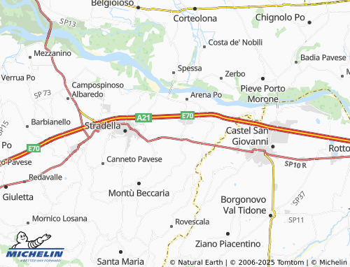 MICHELIN Chieppa map - ViaMichelin