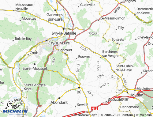 MICHELIN-Landkarte Rouvres - ViaMichelin